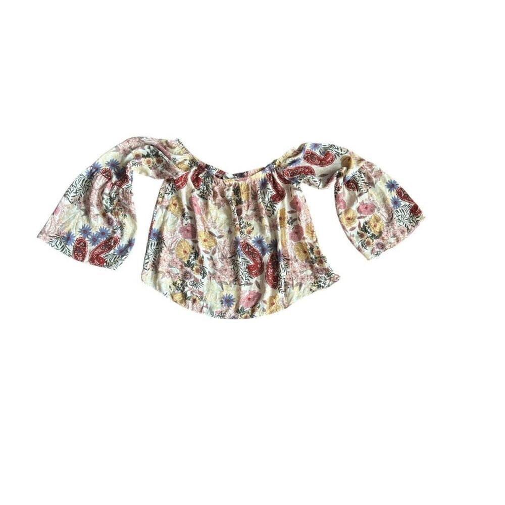 Love fire Women's Off-The-Shoulders Floral Top